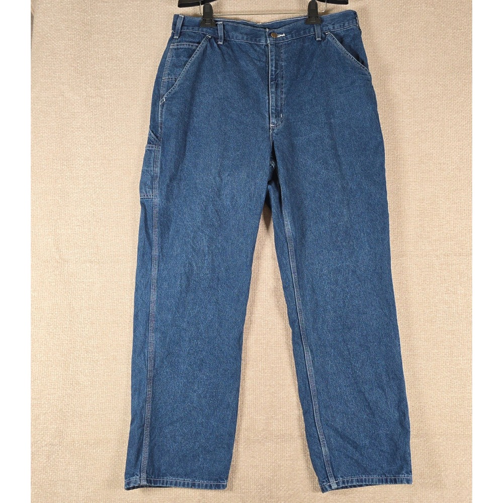 Carhartt B13-DST Mens Loose Fit Carpenter Jeans Dark Stone Blue 40x32 Fits 38x32